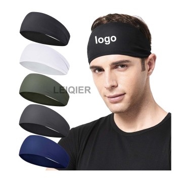 Custom Logo Stretchy Unisex Headband for Running, Cycling, Yoga, and Fitness Workouts