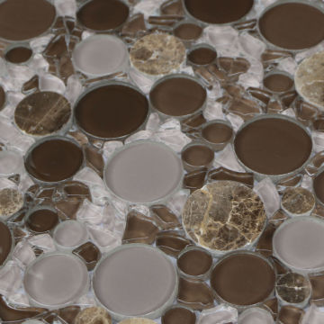 Round Glass Mosaic Tile for Decorative KA003S