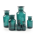 125ml Blue Glass Reagent Bottle With Glass Stopper