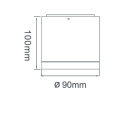 240V Surface Mounted Led Downlights Downlight 12 watt surface mount Manufactory