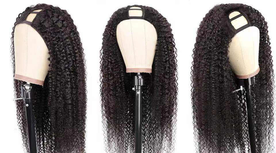 Wholesale High Quality Human Hair U-Part Wigs Straight For Black Women,Wholesale Body Wave Brazilian Human Half Wig Vendor