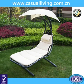 Swing Chaise Lounge Chair Hammock Lounger - Tan