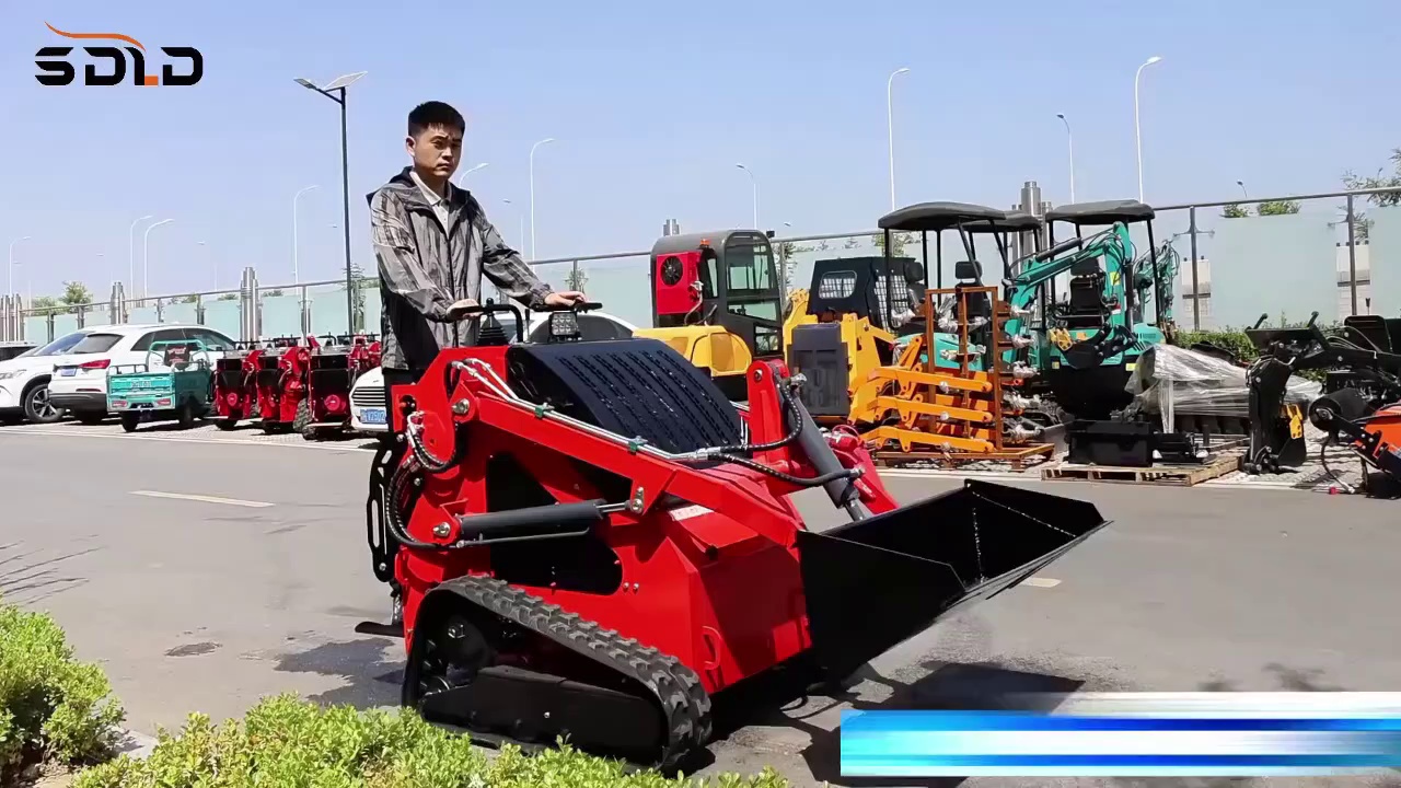 Electric Front Loader T360 Mini Skid Steer Crawler for Sale