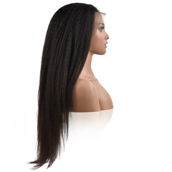 150% 180% Wholesale Braided Straight Lace Front For Black Women Perruque Full Lace Cheap Human Wigs 100% Human Hair