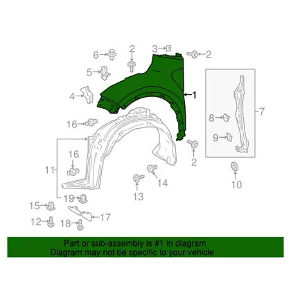2018-2022 CHR Bestselling Steel Car Front Fenders
