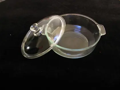 high borosilicate glass casserole