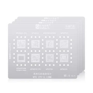BGA Reballing CPU Stencil Steel Tin Mesh for Android MTK MU1/MU2/MU3/MU4/MU5 Repair Parts 0.12mm