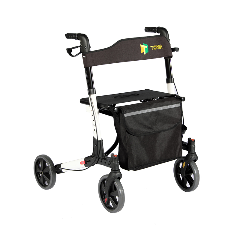 Tonia Rehabilitation Therapy Supplies Aluminium Rolling Walker pour les personnes âgées TRA03