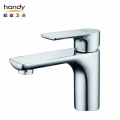 Brass chrome-plated basin hot cold water mixer tap