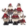 Artificial standing snowman elk plush toy holiday gift