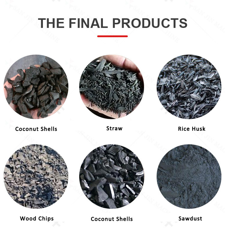 Rotary Palm Shells Charcoal Carbonization Machine
