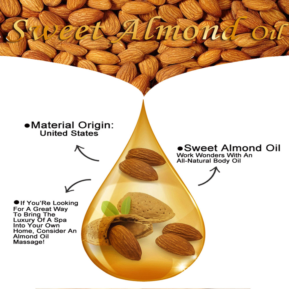 Minyak Almond Manis Organik Massal Untuk Pijat Tubuh