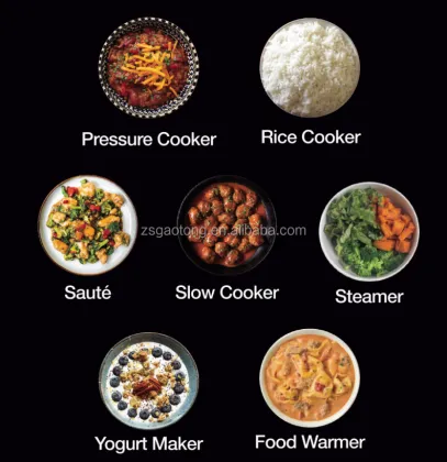 Electric Air Fryer Pressure Cooker Combo: Slow Cooker Rice/Steamer All-in-1