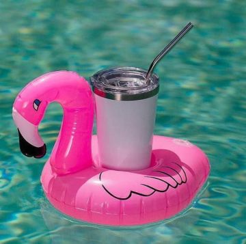 Summer Poolside Fun: Inflatable Flamingo Floating Cup Entertainment
