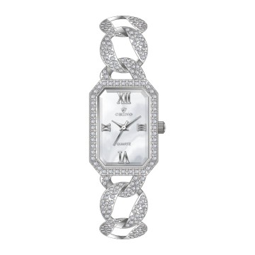 Ang Square Squell Dial Dial Roundsion Diamond Watch