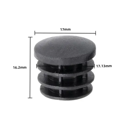Black Plastic End Cap for Walking Aids Crutch 19 Tube