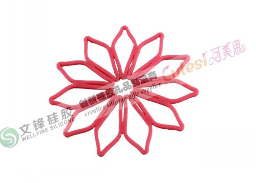 Food Grade Silicone Kitchen Mat Mini Cup Sleeve In Flower Shape