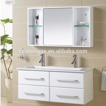 SF-CB2444-1 chaozhou MDF double sink bathroom vanity with mirror