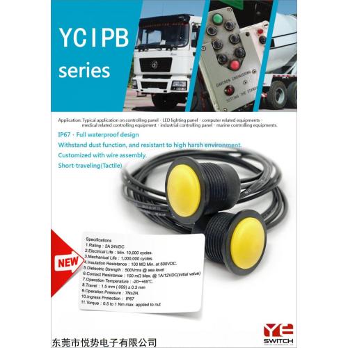 19mm IP68 waterproof push-button switch