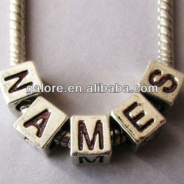 metal letter beads metal alphabet beads custom engraved metal beads