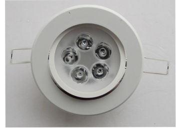 25 Degree 50 - 60hz Ac90-240v 5w Led Dimmable Downlight For Ceiling / Wall Coves