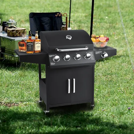 5 Burner Smokeless Barbecue Outdoor BBQ Gas Grill