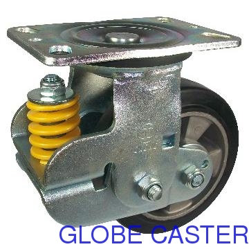 Shock Absorbing Caster, Zinc Plated,5/6/8 inches Available,MOQ:50[CS