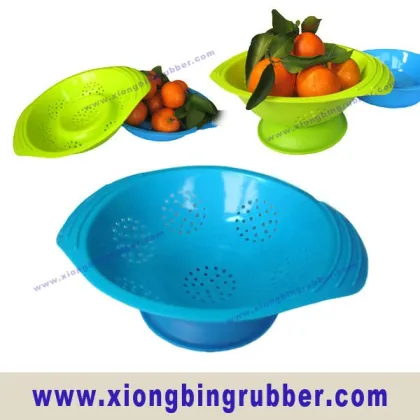 Hot sale silicone fruit vegetable colander