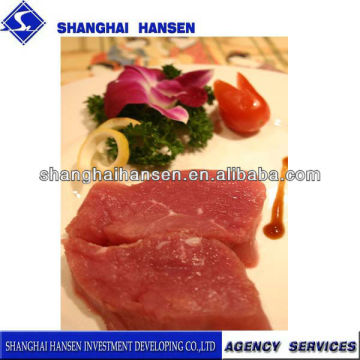 Buffalo meat import and export agency services for customs declaration