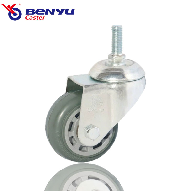 High Quality Stem Swivel Caster Grey Polyurethane Wheel