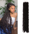 Předem spletené 36palcové faux Soft Locs háčkované vlasy