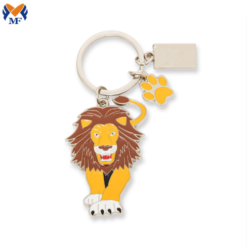 Porte-clés Lion Animal personnalisé en métal artisanal