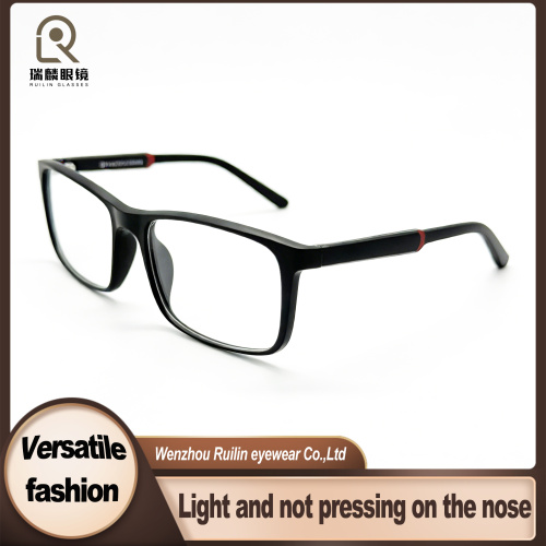 Armações ópticas masculinas retangulares com logotipo personalizado TR90