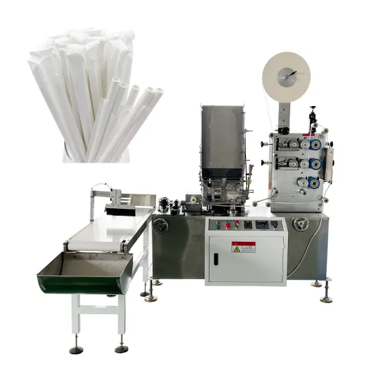 Easy Operation Paper Single Straw Packing Machine with Counting Function for Individual Plastic Straw Wrapping