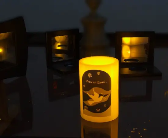 led solar light flameless candle