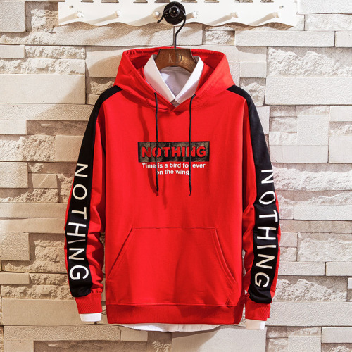 Men's polyester cotton hooded sweatshirts