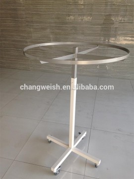 Adjustable round apparel display rack for fashion shop fitting,custom metal store fixtures