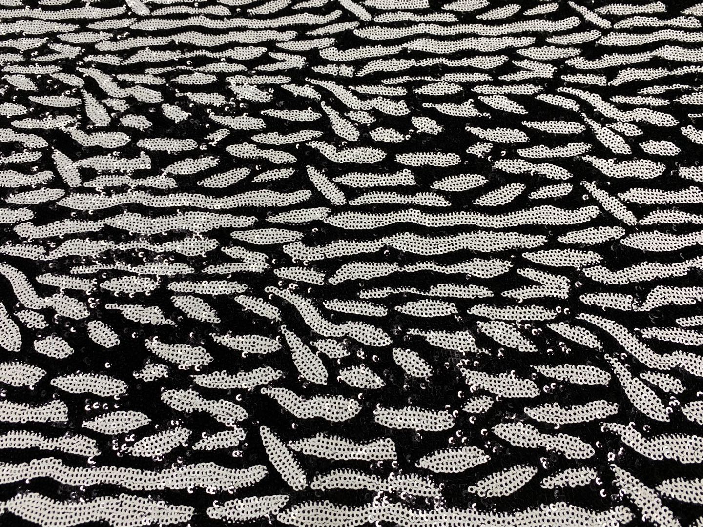 Oval Sequin Embroidery Fabric