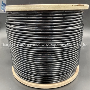 Black TPU Jacket Coated Flexible Cable 4-6MM
