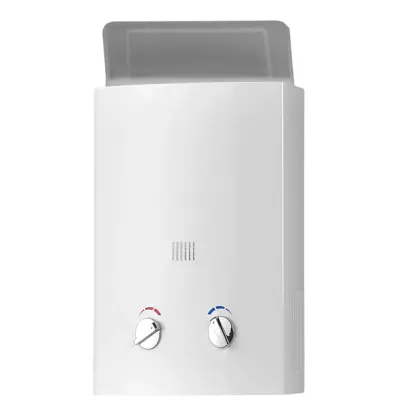 Flue type gas water heater for camping