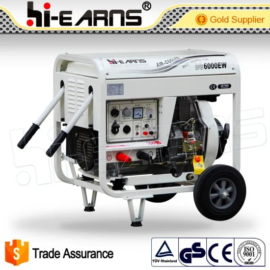 four wheels 1.8KW single phase diesel welded generator set