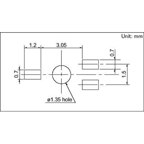 Interruptor de ação unidirecional de 4,1 mm de altura da barra deslizante