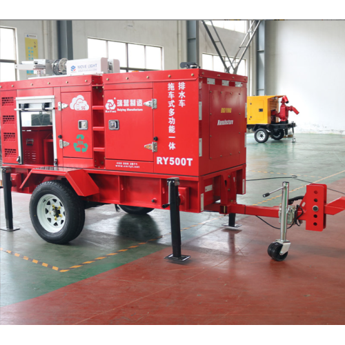 Pull-type mobile drainage pump truck