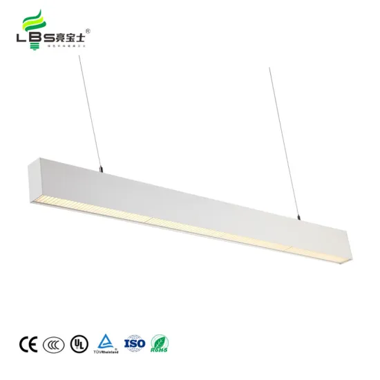 Commercial 1200MM LED Tube Light: Simple Hanging Type, 28W, Black - Office Decorative Lighting Solution