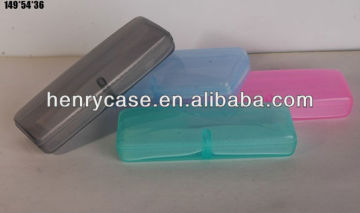 2014 new design affordable plastic glasses case in various color