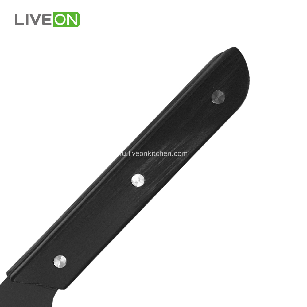 Нож для сыра с деревянной ручкой черный оксид
