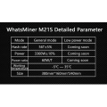 Whatsminer M21S 52Th / s minerador asic SHA-256 Algoritmo Bitcoin 1860w minerador de blockchain M21S