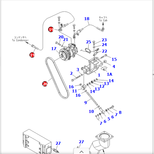 HOSE 561-07-81331 FOR HD785-7 Dump truck parts