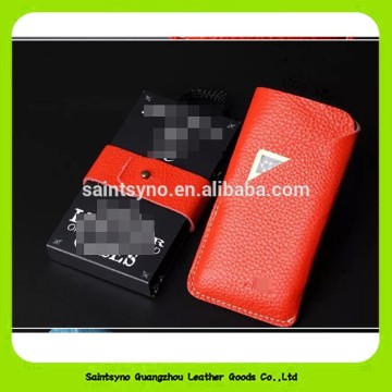Customized cowhide leather case cell phone cover 16127
