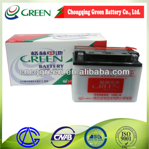 dry battery for motor /electric bike and motorbike (12v3ah/12v4ah)